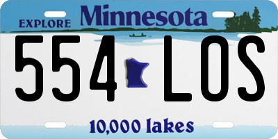MN license plate 554LOS