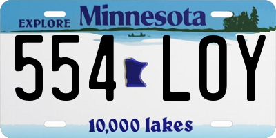 MN license plate 554LOY