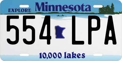 MN license plate 554LPA