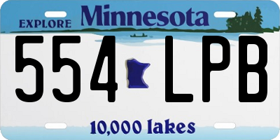 MN license plate 554LPB