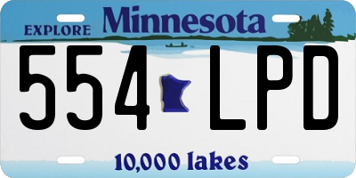 MN license plate 554LPD