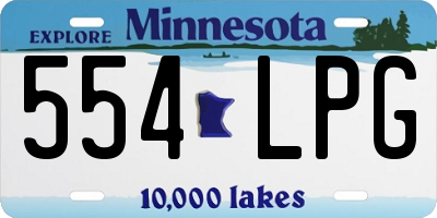 MN license plate 554LPG