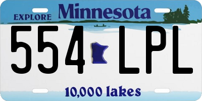 MN license plate 554LPL