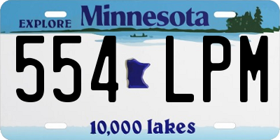 MN license plate 554LPM