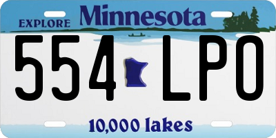 MN license plate 554LPO