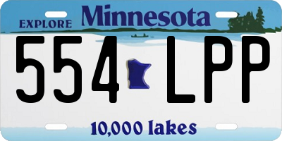 MN license plate 554LPP