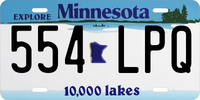 MN license plate 554LPQ