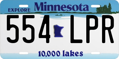 MN license plate 554LPR