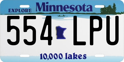 MN license plate 554LPU