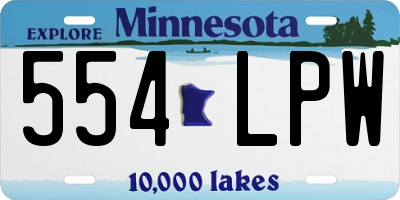 MN license plate 554LPW