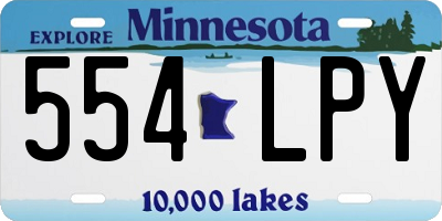 MN license plate 554LPY