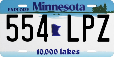 MN license plate 554LPZ