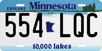 MN license plate 554LQC