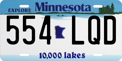 MN license plate 554LQD
