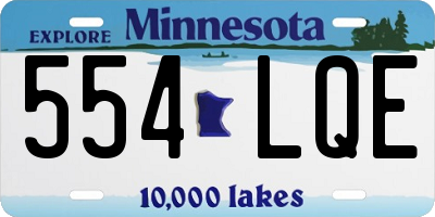 MN license plate 554LQE