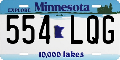 MN license plate 554LQG
