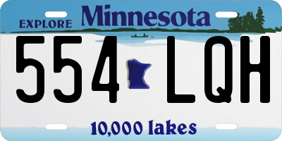 MN license plate 554LQH