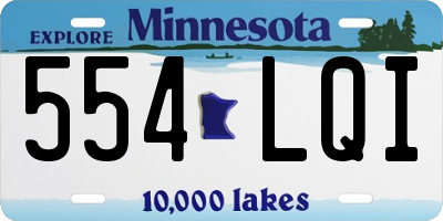 MN license plate 554LQI