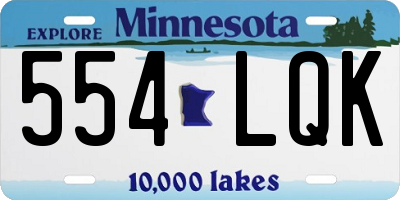 MN license plate 554LQK