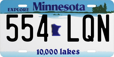 MN license plate 554LQN