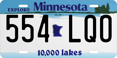 MN license plate 554LQO