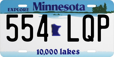 MN license plate 554LQP
