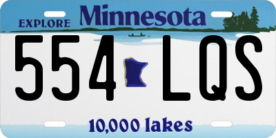 MN license plate 554LQS