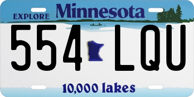 MN license plate 554LQU