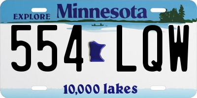 MN license plate 554LQW