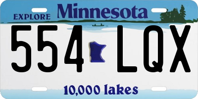 MN license plate 554LQX