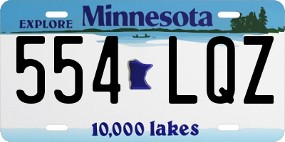 MN license plate 554LQZ