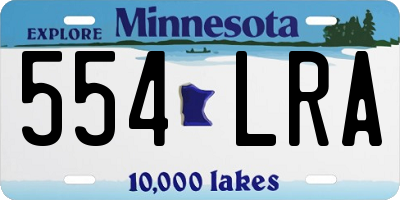 MN license plate 554LRA