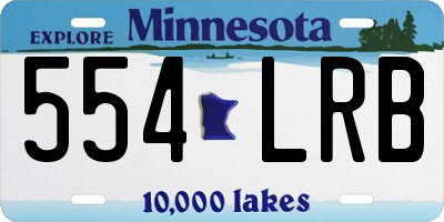 MN license plate 554LRB