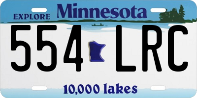 MN license plate 554LRC