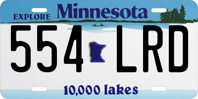MN license plate 554LRD