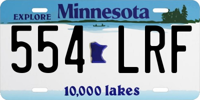 MN license plate 554LRF