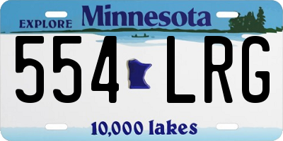 MN license plate 554LRG