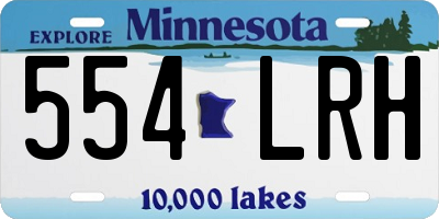 MN license plate 554LRH