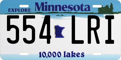 MN license plate 554LRI