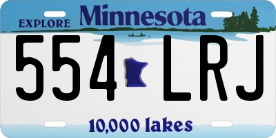 MN license plate 554LRJ