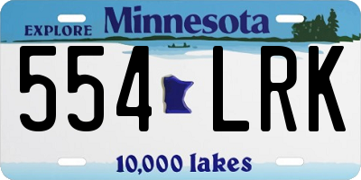MN license plate 554LRK