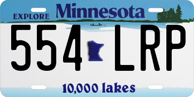 MN license plate 554LRP