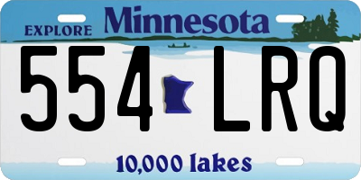 MN license plate 554LRQ