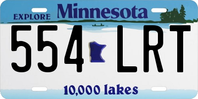 MN license plate 554LRT