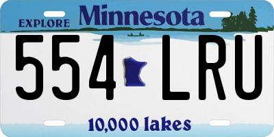 MN license plate 554LRU