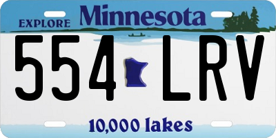 MN license plate 554LRV
