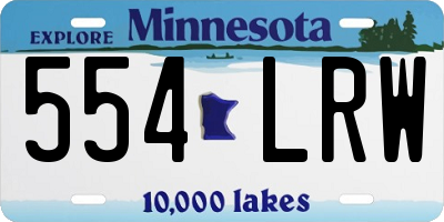 MN license plate 554LRW