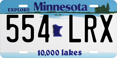 MN license plate 554LRX