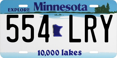 MN license plate 554LRY