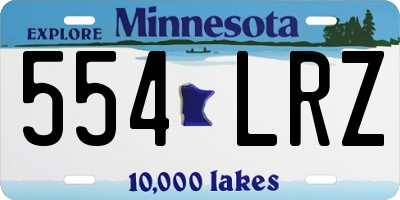MN license plate 554LRZ